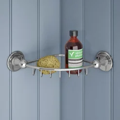 Chatsworth 1928 Traditional Corner Soap Basket - Chrome