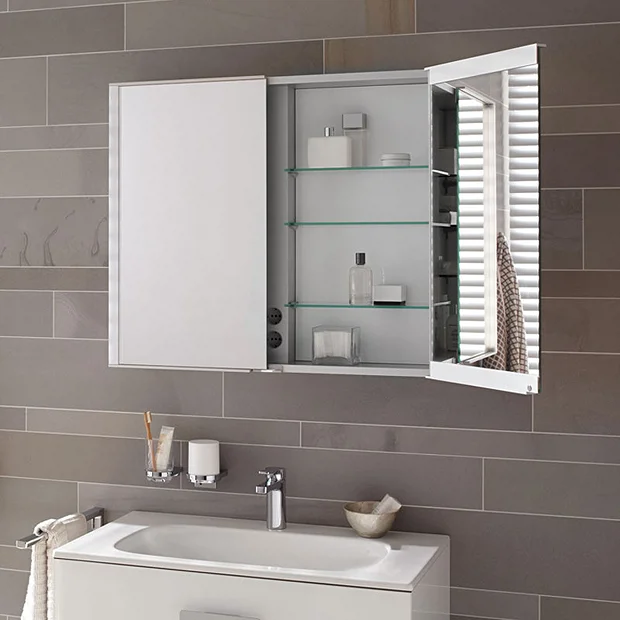 Keuco Royal Match 1000mm Semi-Recessed LED Illuminated Mirror Cabinet