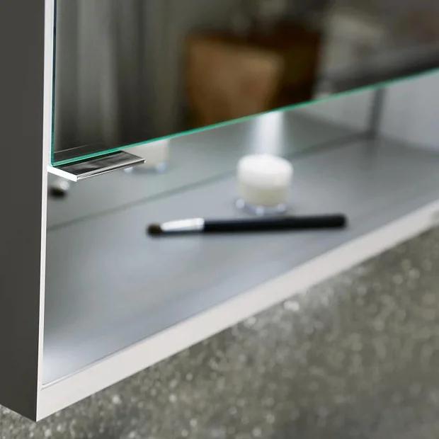 Keuco Royal Lumos 800mm Semi-Recessed LED Illuminated Mirror Cabinet - Image 4