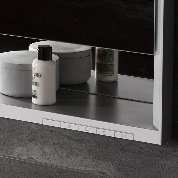 Keuco Royal Lumos 800mm Semi-Recessed LED Illuminated Mirror Cabinet - Image 5