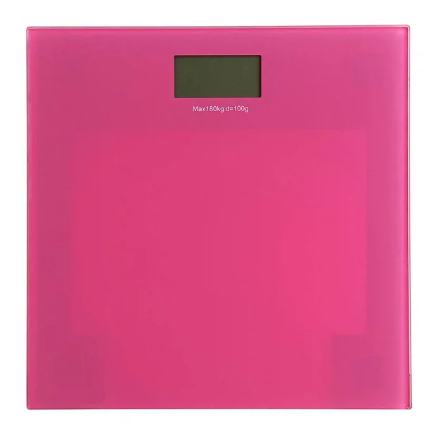 Pink Tempered Glass Bathroom Scale - Image 3