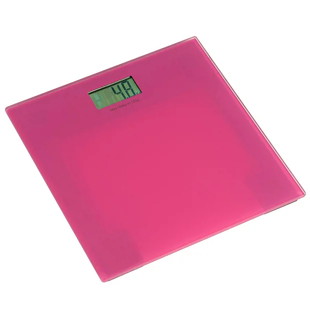 Pink Tempered Glass Bathroom Scale - Image 2