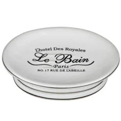 'Le Bain' White Ceramic Soap Dish