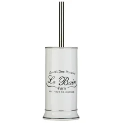 'Le Bain' White Ceramic Toilet Brush