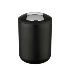 Wenko Brasil Black Swing Cover Bin