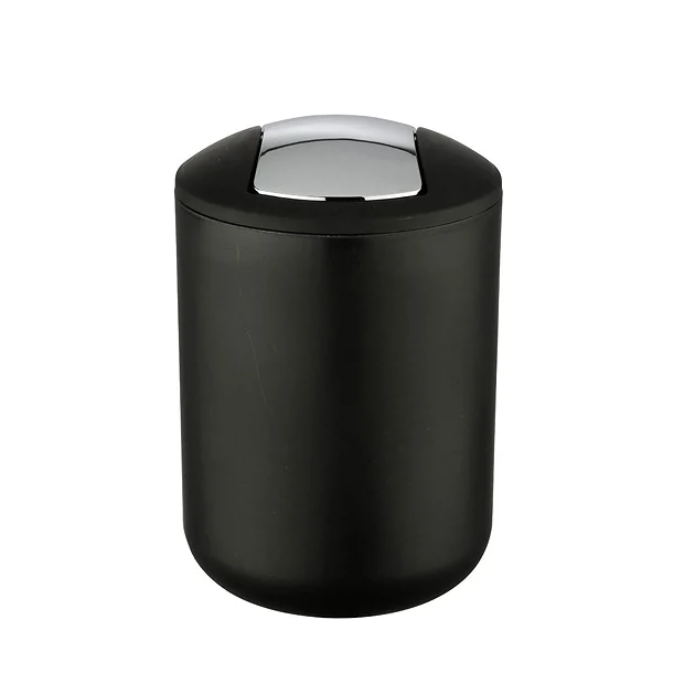 Wenko Brasil Black Swing Cover Bin