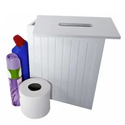 Lloyd Pascal - White MDF Shaker Style Storage Unit W/ Removable Lid