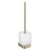 JTP Hix Brushed Brass Toilet Brush & Holder