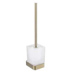 JTP Hix Brushed Brass Toilet Brush & Holder