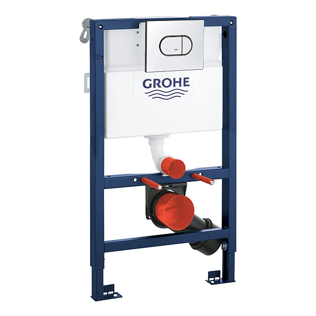 Grohe Solido 0.82m 3 In 1 Set Low Noise Support Frame For Wall Hung WC With Arena Flush Plate - Image 2