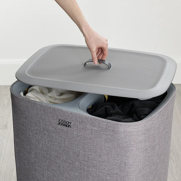 Joseph Joseph Tota 90L Laundry Separation Basket - Grey - Image 4
