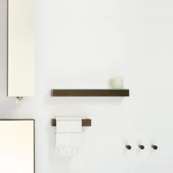 550mm Glass Shelf Dark Oak