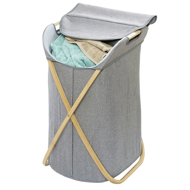 Wenko Bahari Bamboo Foldable Laundry Bin - Image 3