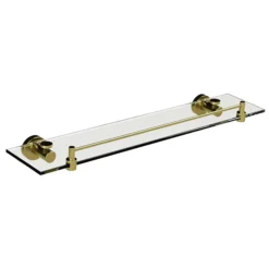 Miller Bond Brushed Brass Glass Shelf