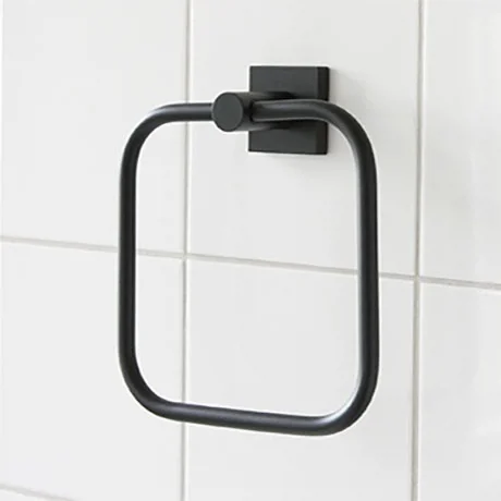 Miller Atlanta Matt Black Towel Ring