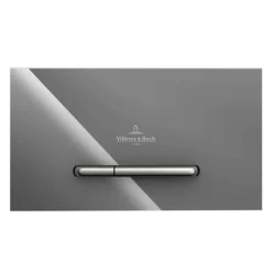 Villeroy & Boch Villeroy And Boch ViConnect Glass Glossy Grey Dual Flush Plate