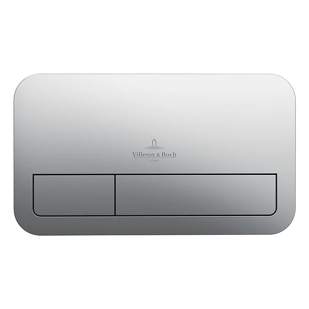 Villeroy & Boch Villeroy And Boch ViConnect Brushed Chrome Dual Flush Plate