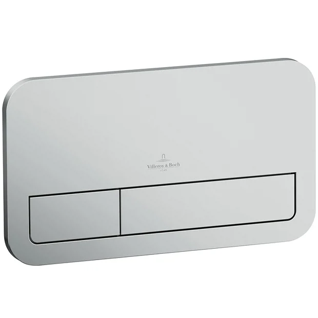 Villeroy & Boch Villeroy And Boch ViConnect Brushed Chrome Dual Flush Plate - Image 2