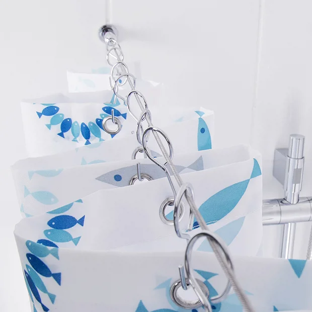 Croydex Contemporary Chrome Wireline Non-Hinged 3000mm - Image 2