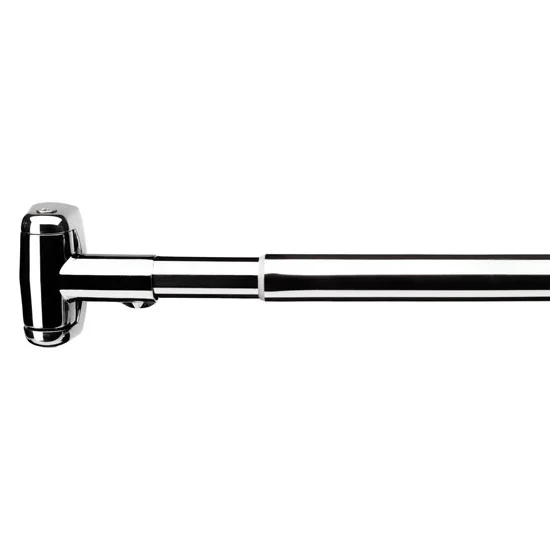 Croydex Premium Chrome Heavy Duty Telescopic Curved Rod 1850mm - Image 2