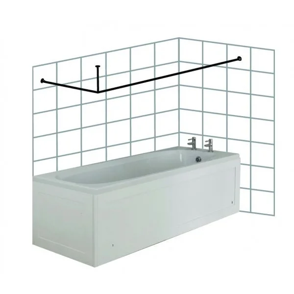 Croydex Premier Large L-Shaped Shower Curtain Rod - Image 3