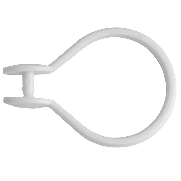 Croydex White Button Shower Curtain Rings - Image 5