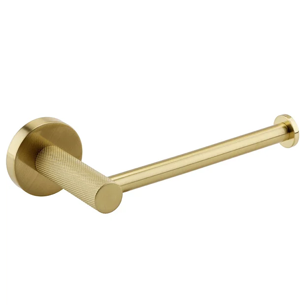 Arezzo Industrial Style Brushed Brass 4-Piece Bathroom Accessory Pack - Image 4