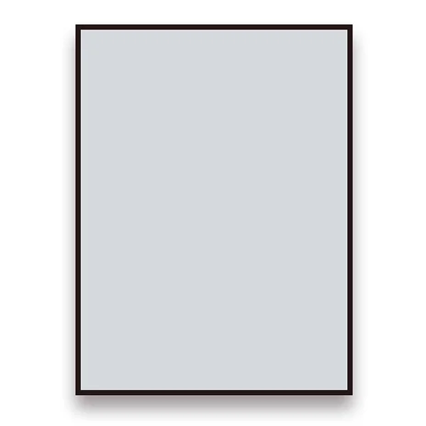 Arezzo Matt Black Square Edge Framed Bathroom Mirror - 800 X 600mm - Image 3