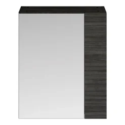 Brooklyn 600mm Bathroom Mirror & Fascia Cabinet - Black