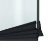 16mm Gap Black P-Shaped RH Shower Screen Door Seal Strip - Glass 4-6mm