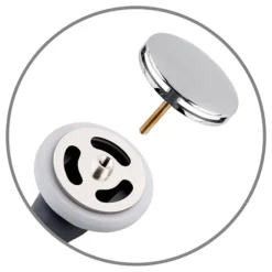 Cruze Click Clack Bath Waste With Overflow Chrome