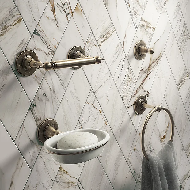 Chatsworth 1928 Antique Brass Bathroom Accessory Pack - Image 2