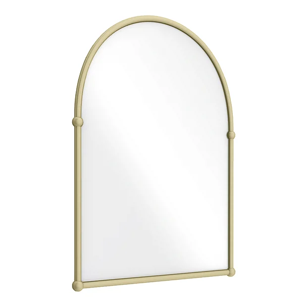 Chatsworth Traditional 673 X 490mm Arched Mirror - Brushed Brass - Image 4