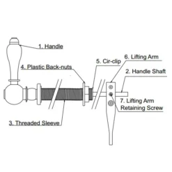 Heritage - Traditional Cistern Lever - Chrome