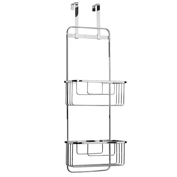 Croydex Hanging Double Storage Basket - Chrome Plated - Image 2