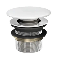 Clearwater - Click Clack Bath Waste With White ClearStone Cover (Unslotted)