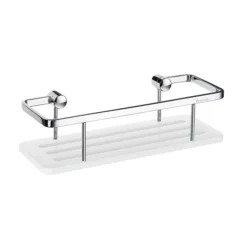 Smedbo Sideline Soap Basket - Polished Chrome / White