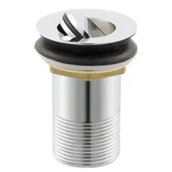 Nuie Unslotted Flip Top Basin Waste - Chrome