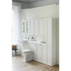 Burlington 60 2-Door Mirror Cabinet - Matt White