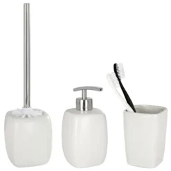 Wenko Faro Ceramic Bathroom Accessories Set - White