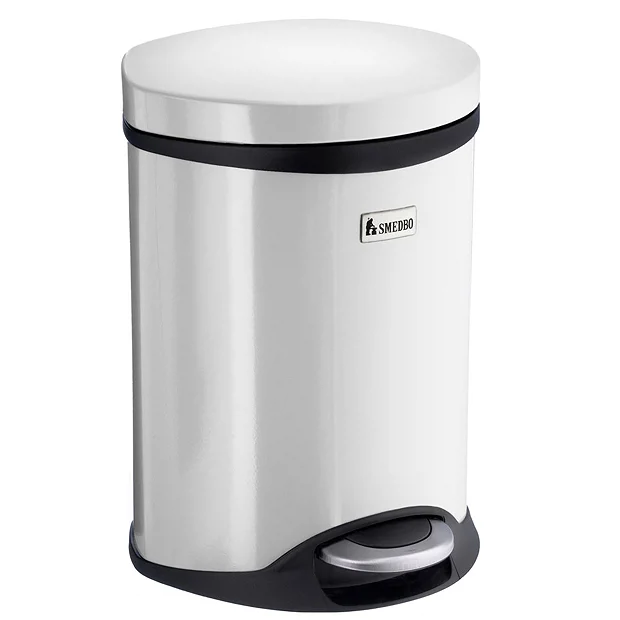 Smedbo Outline Lite 6 Litre Pedal Bin - White