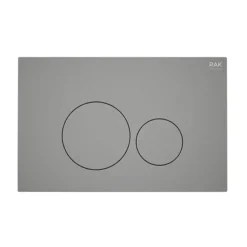RAK Ecofix Matt Grey Dual Flush Plate With Round Buttons