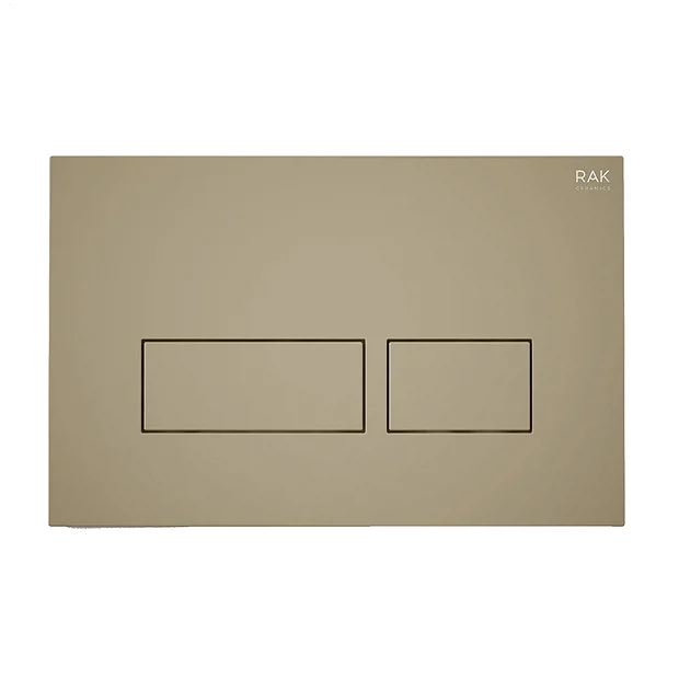 RAK Ecofix Matt Cappuccino Dual Flush Plate With Rectangular Buttons