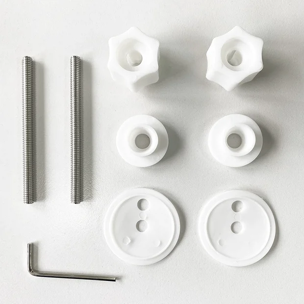 Toreno Wooden Toilet Seat Hinge Pack Matt Black