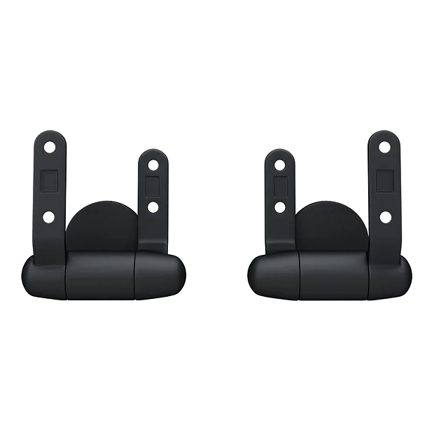 Toreno Wooden Toilet Seat Hinge Pack Matt Black - Image 2