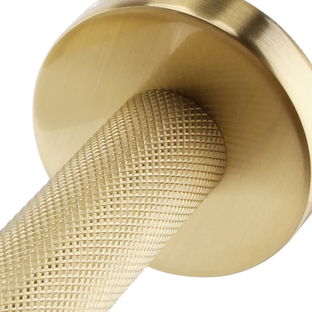 Arezzo Industrial Style Brushed Brass Round Towel Ring - Image 3