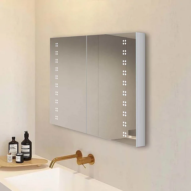 Toreno 800 X 600mm LED Illuminated 2-Door Mirror Cabinet Incl. Motion Sensor - Image 2