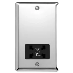 Mirror Chrome Dual Voltage Shaver Socket With Black Insert