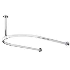 Old London - Chrome U-Shaped Shower Curtain Rail