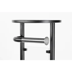Croydex Matt Black & Chrome Multi-Function Toilet Butler